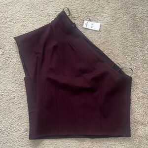 Elegant Plum Women's Shirt Off the shoulder